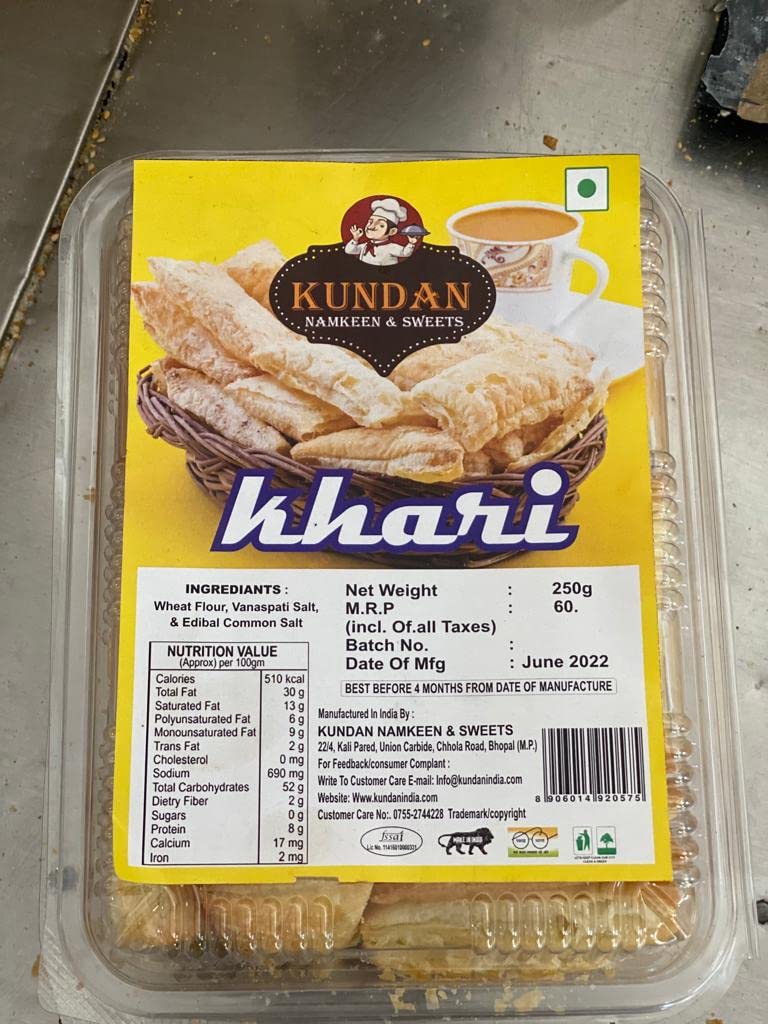 KUNDAN NAMKEEN Handmade Zero Sugar Khari Cookies/Khari Puffs/Khari Biscuits/Khari Snacks/Plain Khari 250 Grams Each (Pack of 5) (B09Z7WJ1RB) Amazon Price History, Amazon Price Tracker