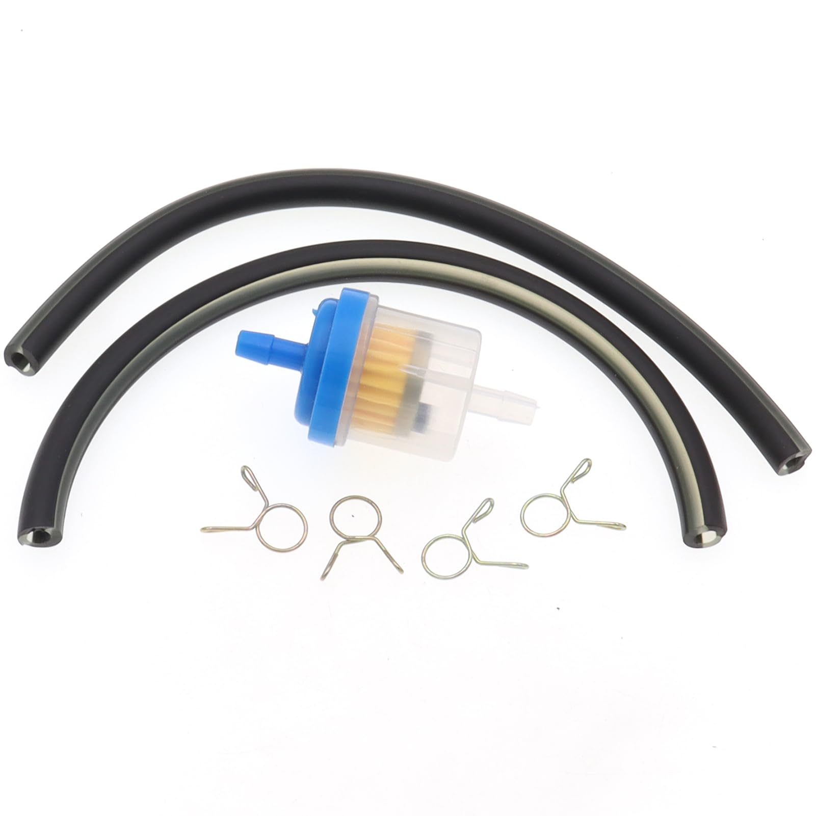 Motorcycle Parts 6mm Fuel Petrol Inline Gas Hose Pipe with Clips for 2 Stroke Mini Moto Dirt Bike ATV Quad(Blue)