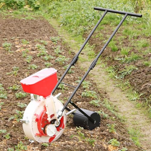 JXYQ Tuinzaaimachine Hand-duwtuinzaaimachine Rijzaaier Maïszaaimachine Zaaimachine Handmatige zaaimachine Handheld zaaimachine, plantdiepte 3,5-7,8 cm, 9 monden