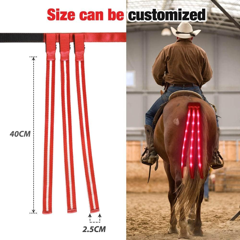 LED Horse Tack Rechargeable - Horse Accessories - Horse Tail Light - USB Recharged Outdoor Sports Equestrian Equipment - Best Horse Equipment for Christmas and Holiday - Great Safety Horse Equipment : Sports & Outdoors