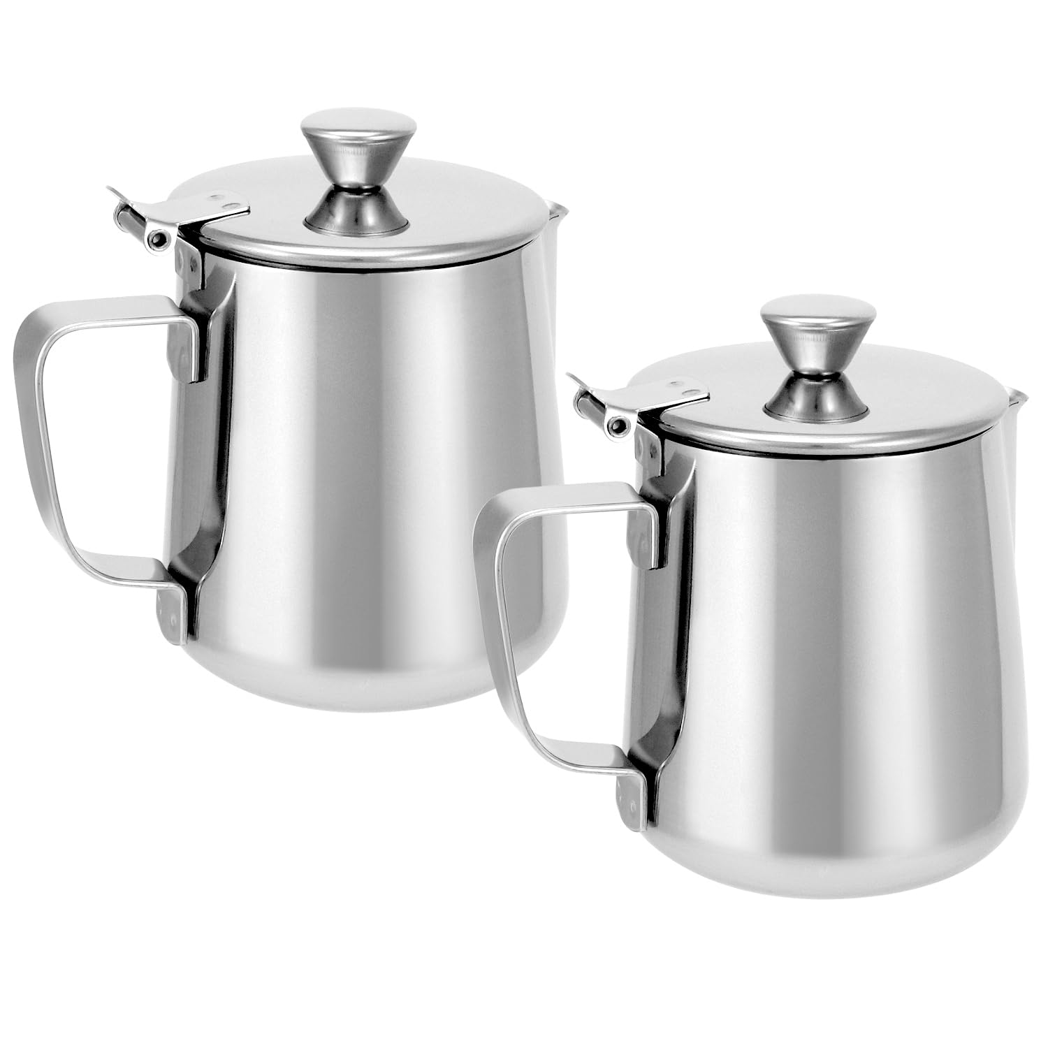Tasse à café en acier inoxydable de 350 ml avec poignée ergonomique lot de 2