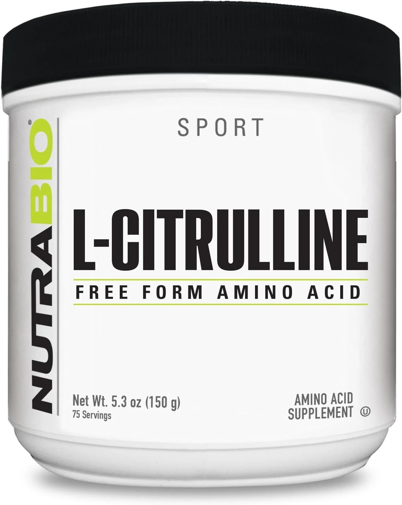 NutraBio L-Citrulline, Free Form Amino Acid, 5.3 oz (150 g)