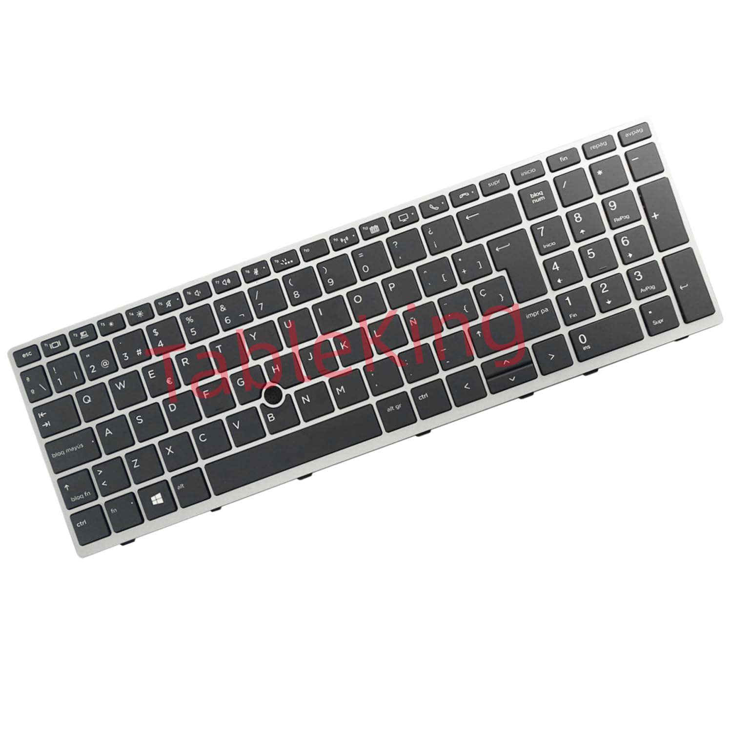 Teclado Plateado de Repuesto con retroiluminación para HP EliteBook 850 G5 850 G6 855 G5 750 G5 755 G5 ZBook 15u G5 ZBook 15u G6 (España)