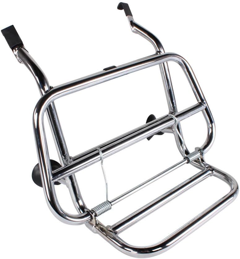 Cuppini Chrome Front Rack; Vespa Primavera and Sprint