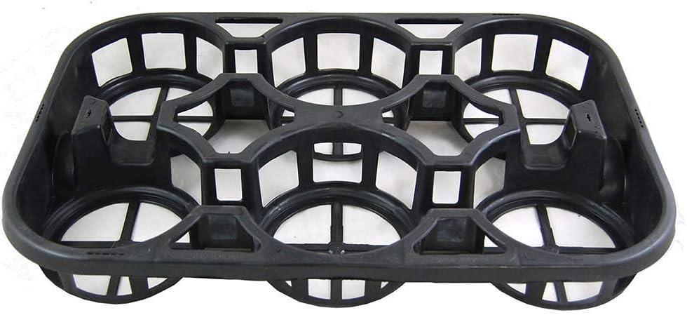 Grower's Solution Greenhouse Carry Tray - 6 Pocket Carrier - Holds Trade Gallons & Shuttle Pots - 10 Trays