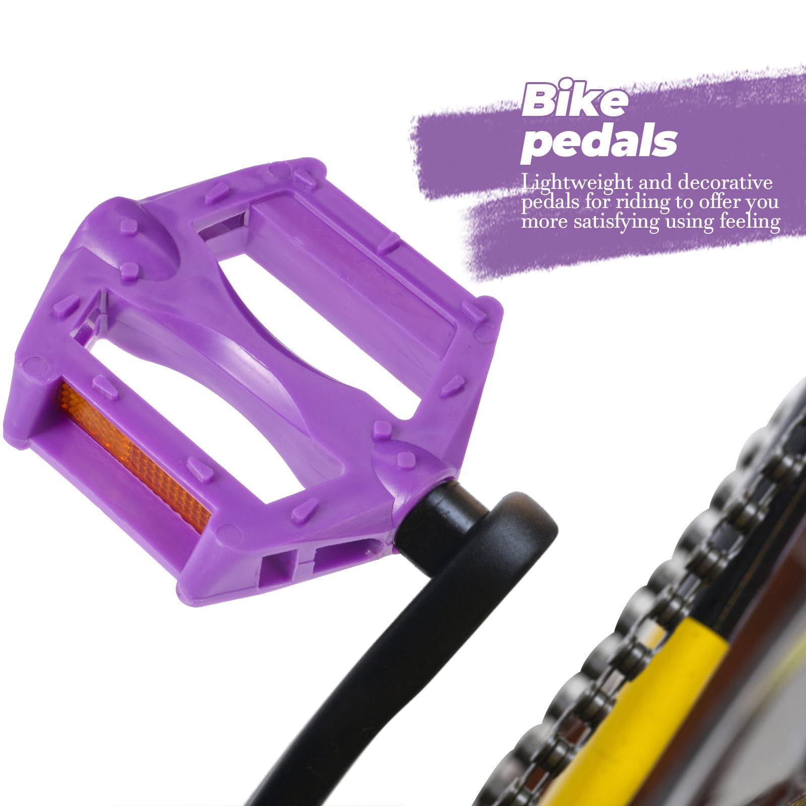 Tiiyee Pédales de vélo pour enfants, antidérapantes et faciles à installer, pédale de remplacement en plastique de rechange universelle pour pièces de vélo pour enfant Tricycle Mountain Bike et vélo 1