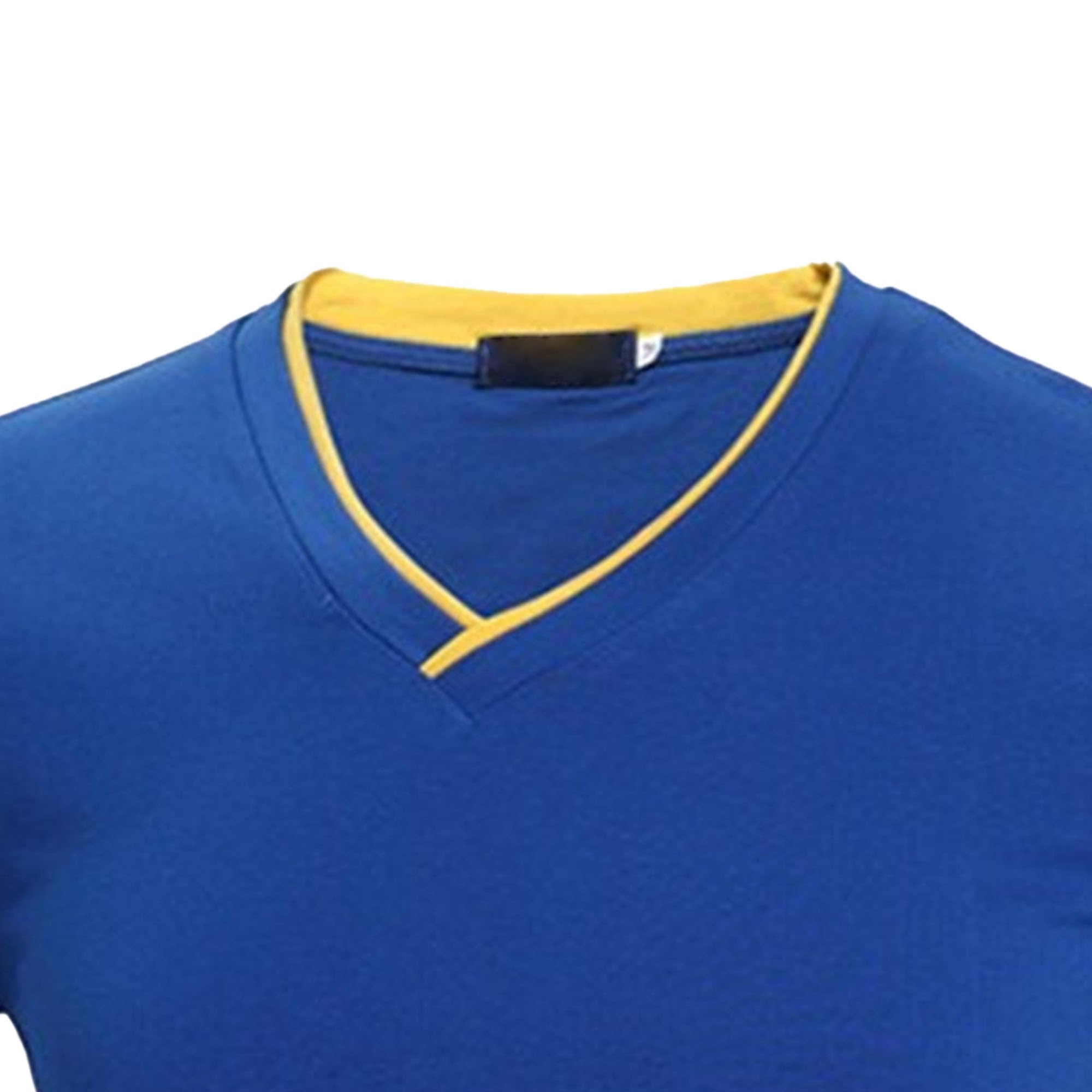 Men Double V Collar Polo Shirts Classic Simple Comfy Work Bottoming Shirt Summer Classic Pop Street Pullover Tops (Colour,X-Large)