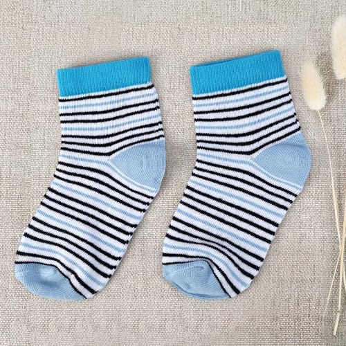 Image of Kid's Socks for Boys and Girls - Made with Soft & Breathable Cotton with Antibacterial Wash, Pack Of 5, Suitable for all day long use