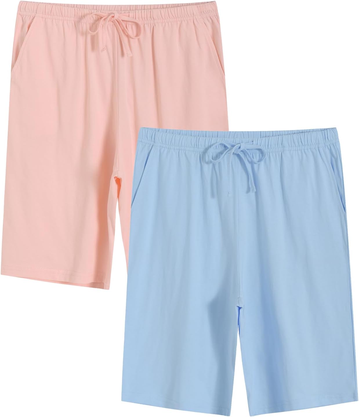 Latuza Women's Knee Length Pajama Shorts Cotton Knit Bermuda Sleep Shorts