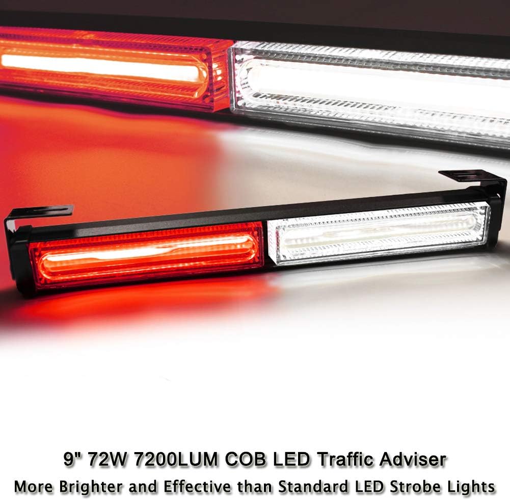 9" 2 COB LED 13 Flashing Strobing Modes High Intensity Law
