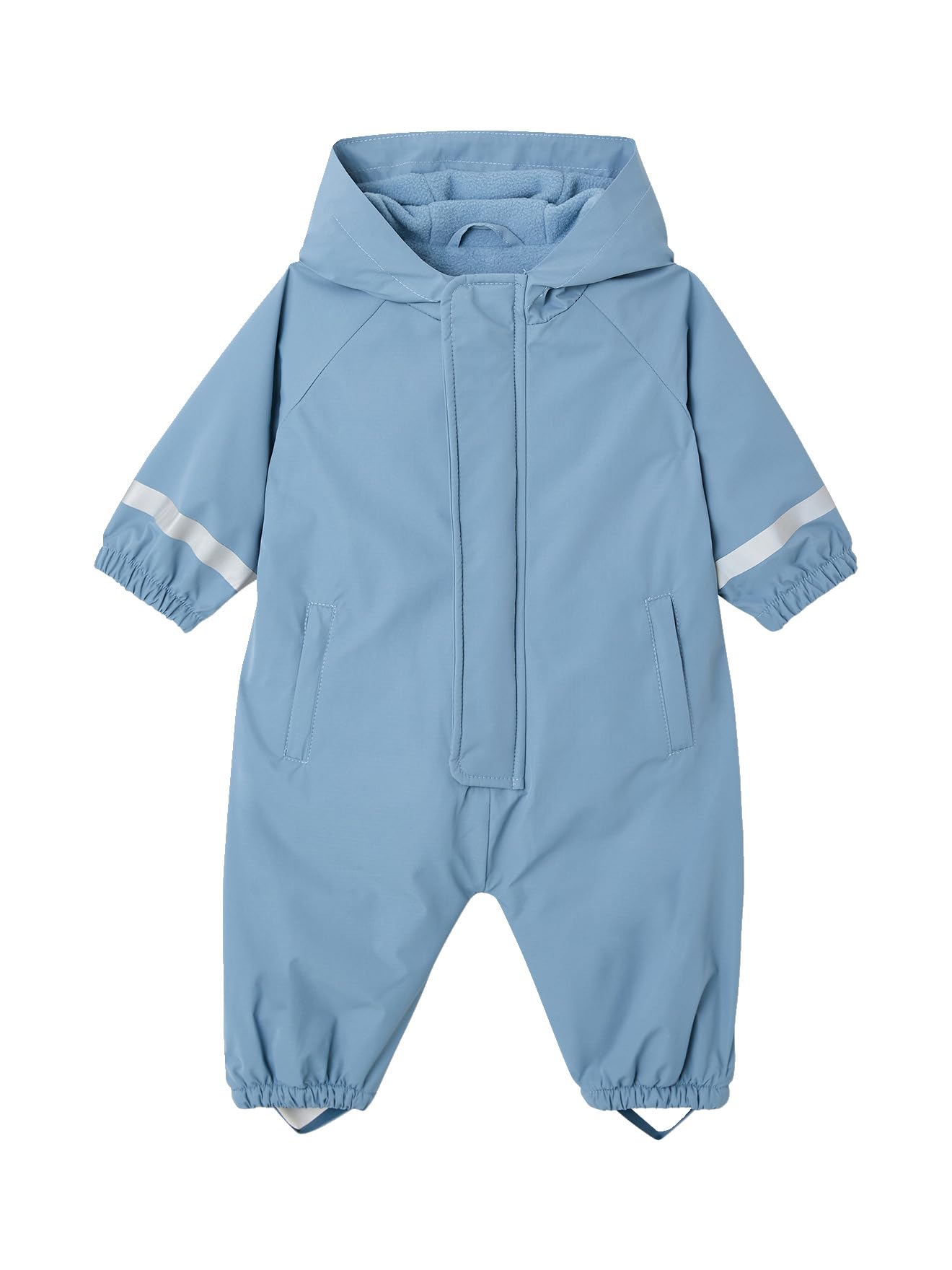 VERTBAUDET Combinaison pluie capuche bleu jean 12M(74CM)
