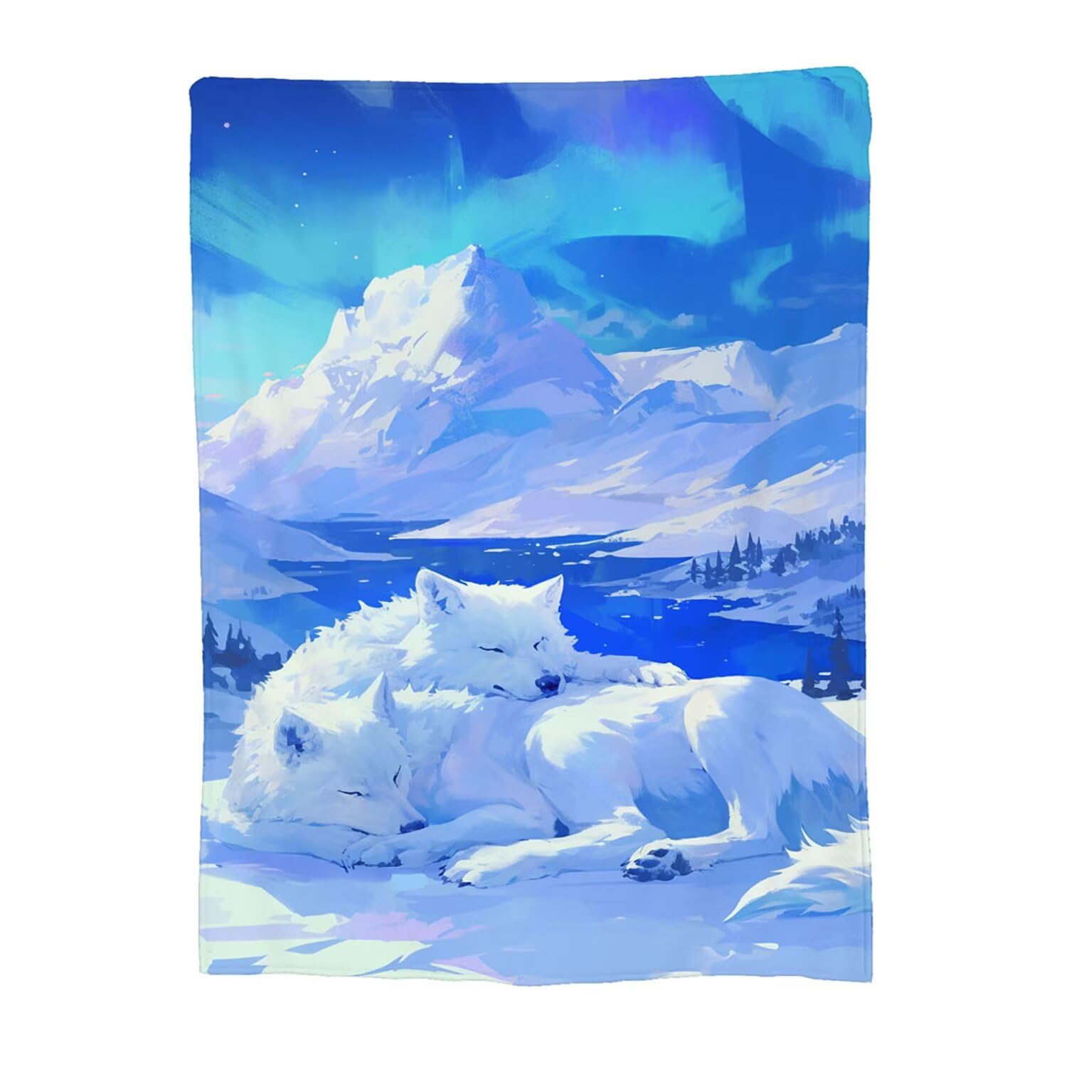 Couverture flanelle 180x200cm Snow plaid polaire épais et léger pour lit et canapé maison