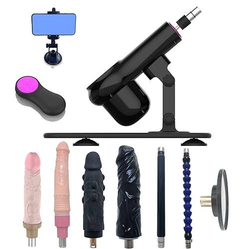 Coairliy Sex Machine with 21 Frequency Modes Large Size Suction Cup Dildo Holder Remote Control Love Machine Powerful Machine for Women and Women 7 Attachments Realistic Dildo Adult Sex Toys