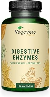 Digestive Enzyme Supplements | 100% Plant-Based | with Bromelain, Papain, Amylase, Lipase, Cellulase and Calcium (Aquamin™) | NO Additives, Lab-Tested | 120 Capsules | Vegan