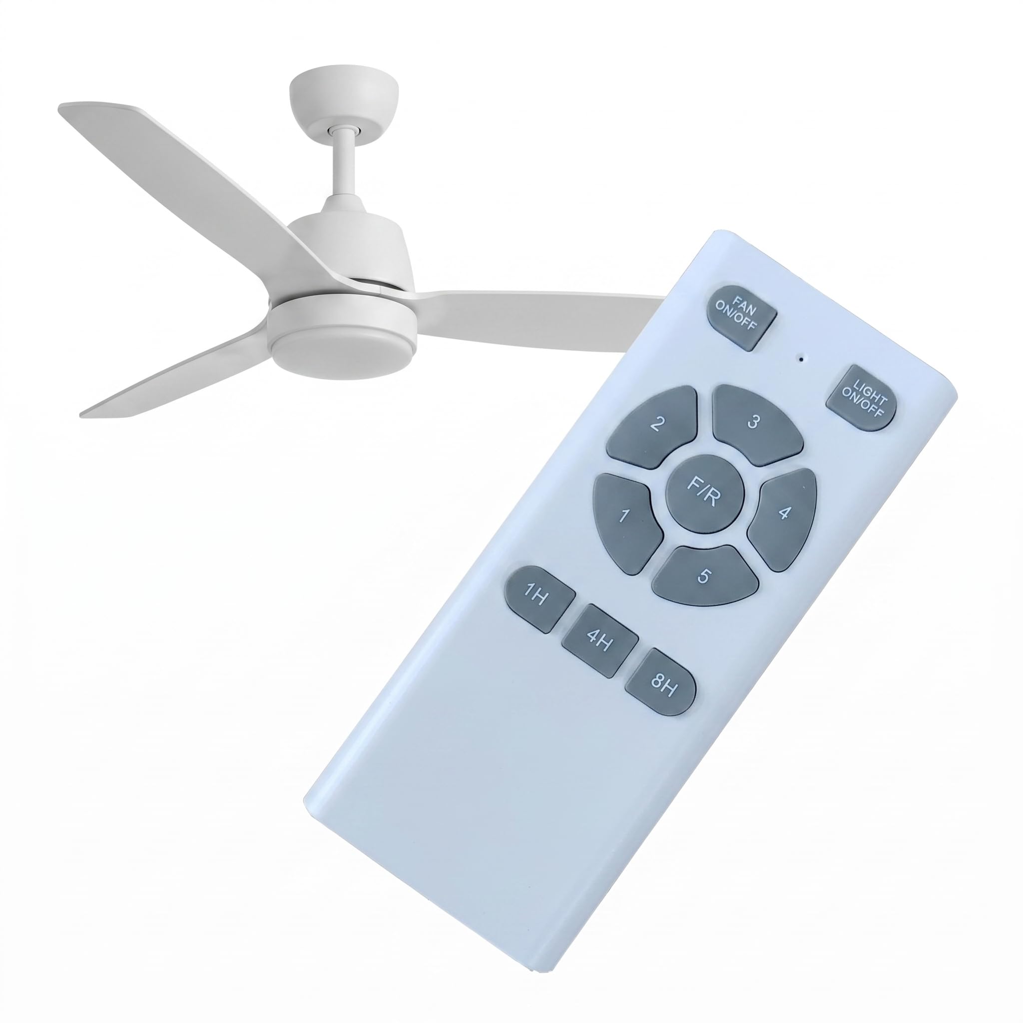 Mando a Distancia de Plástico para Ventilador de Techo Iluminado, Tecnología de Frecuencia Variable, Accesorio Compatible con Modelos G, Blanco