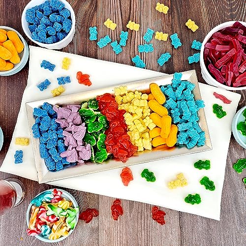 Dark Blue Gummy Bears Sugared, 2.2 Pound Bag, Blue Candy, Blue Raspberry Flavored, The Hampton Popcorn & Candy Company