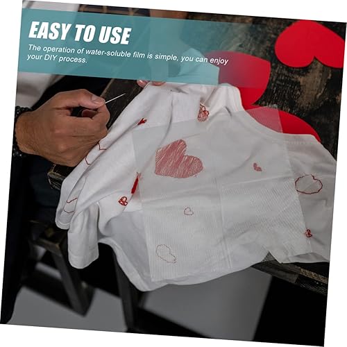 Miniatura 5 de COHEALI Estabilizadores de bordado de película soluble en agua, película de transparencia, papel de transferencia de bordado, estabilizador adhesivo