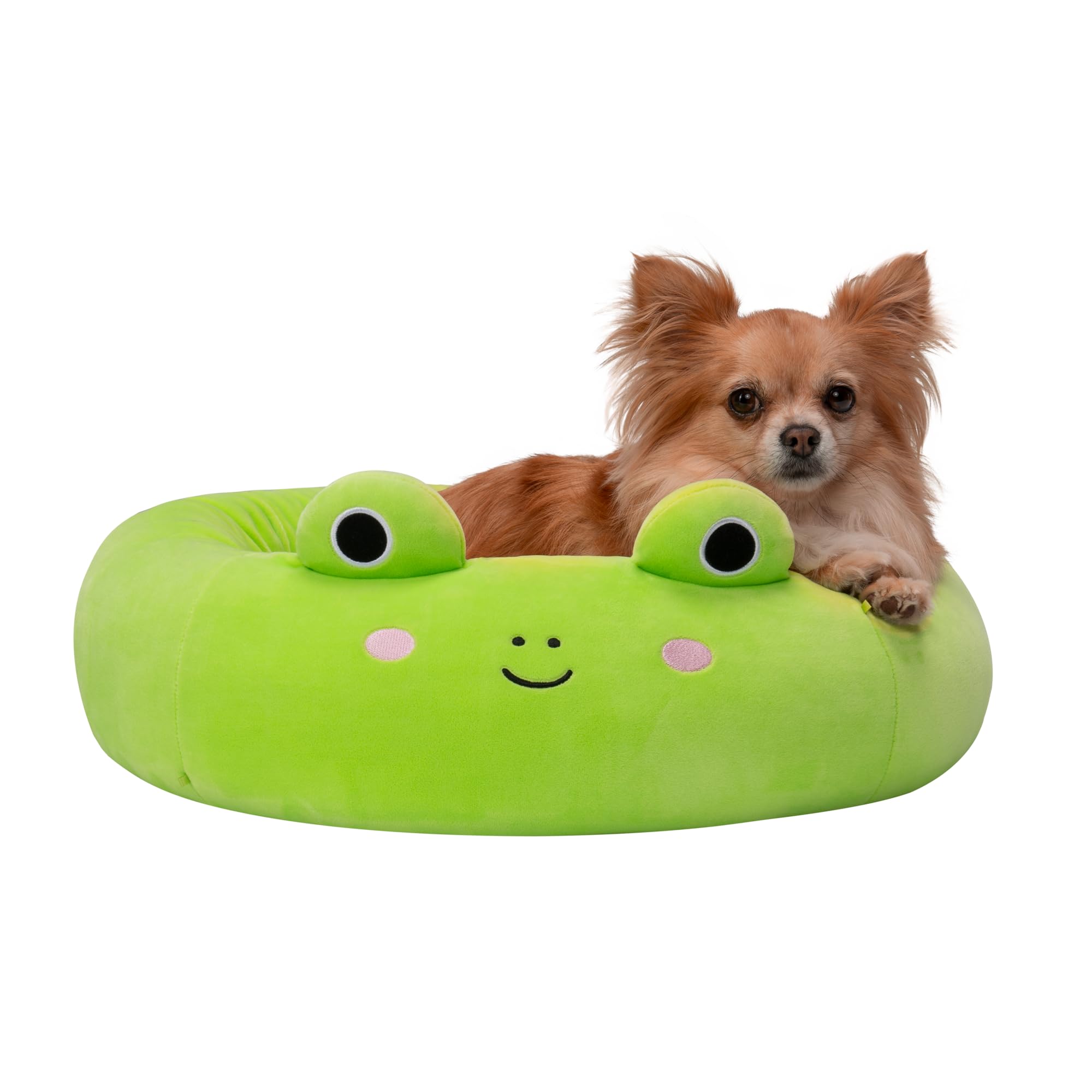 Squishmallows Oficjalne 20-calowe łóżko dla zwierząt domowych Wendy Frog - małe Ultrasoft oficjalne pluszowe legowisko dla zwierząt domowych, zielone