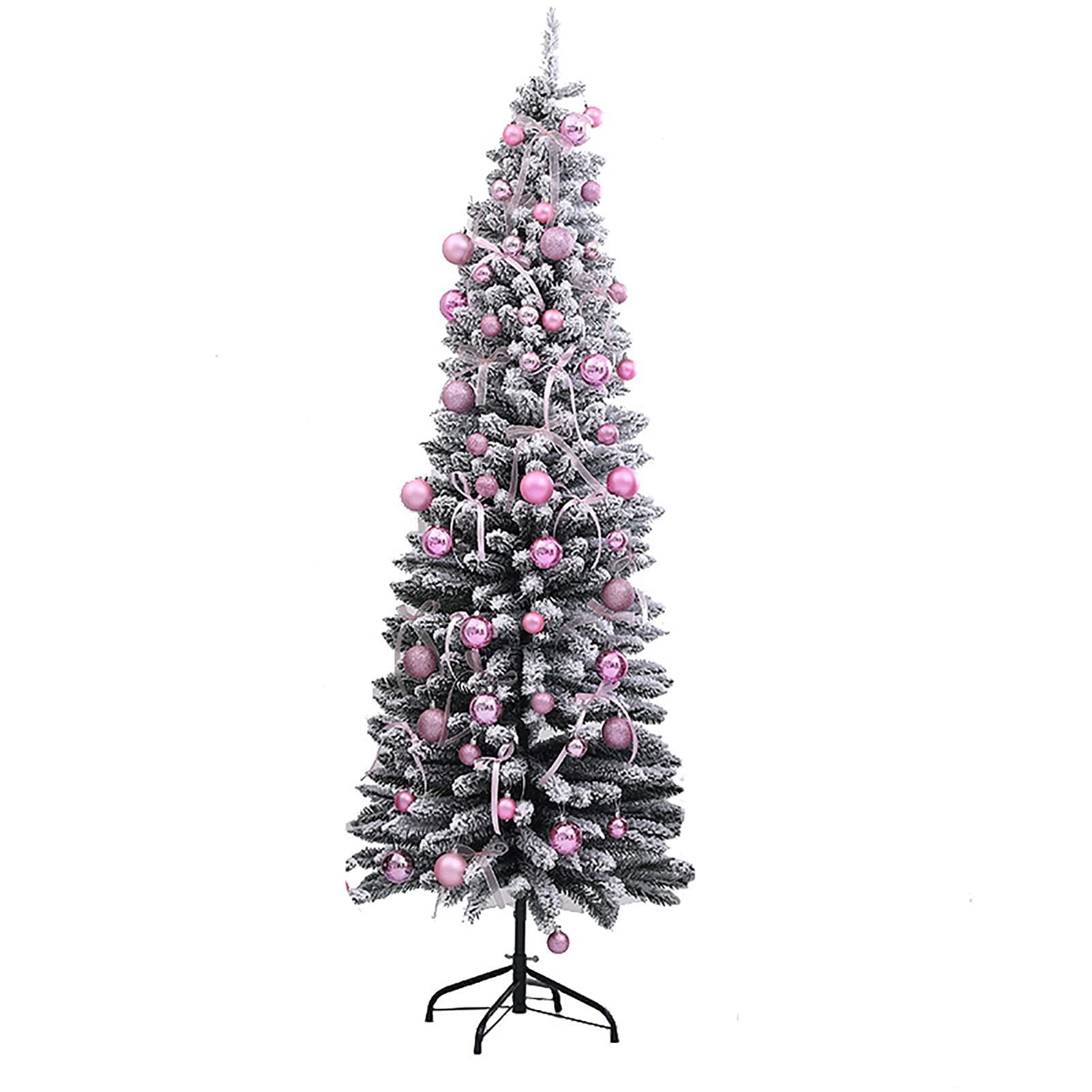 Amazon.co.jp: 6.8ftジッパーフロック人工雪松クリスマスツリー、金属