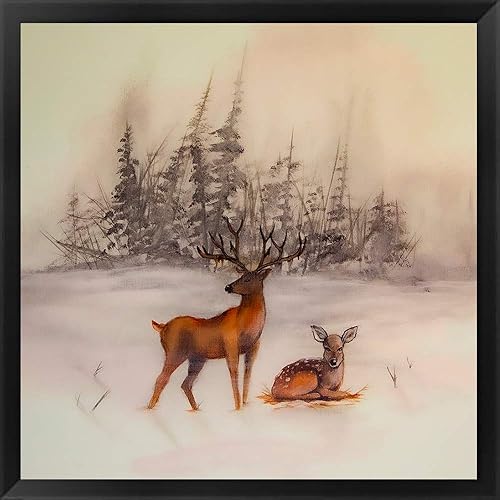 Buyartforless IF EDC452 18x18 1.25 Black Wall Art, White