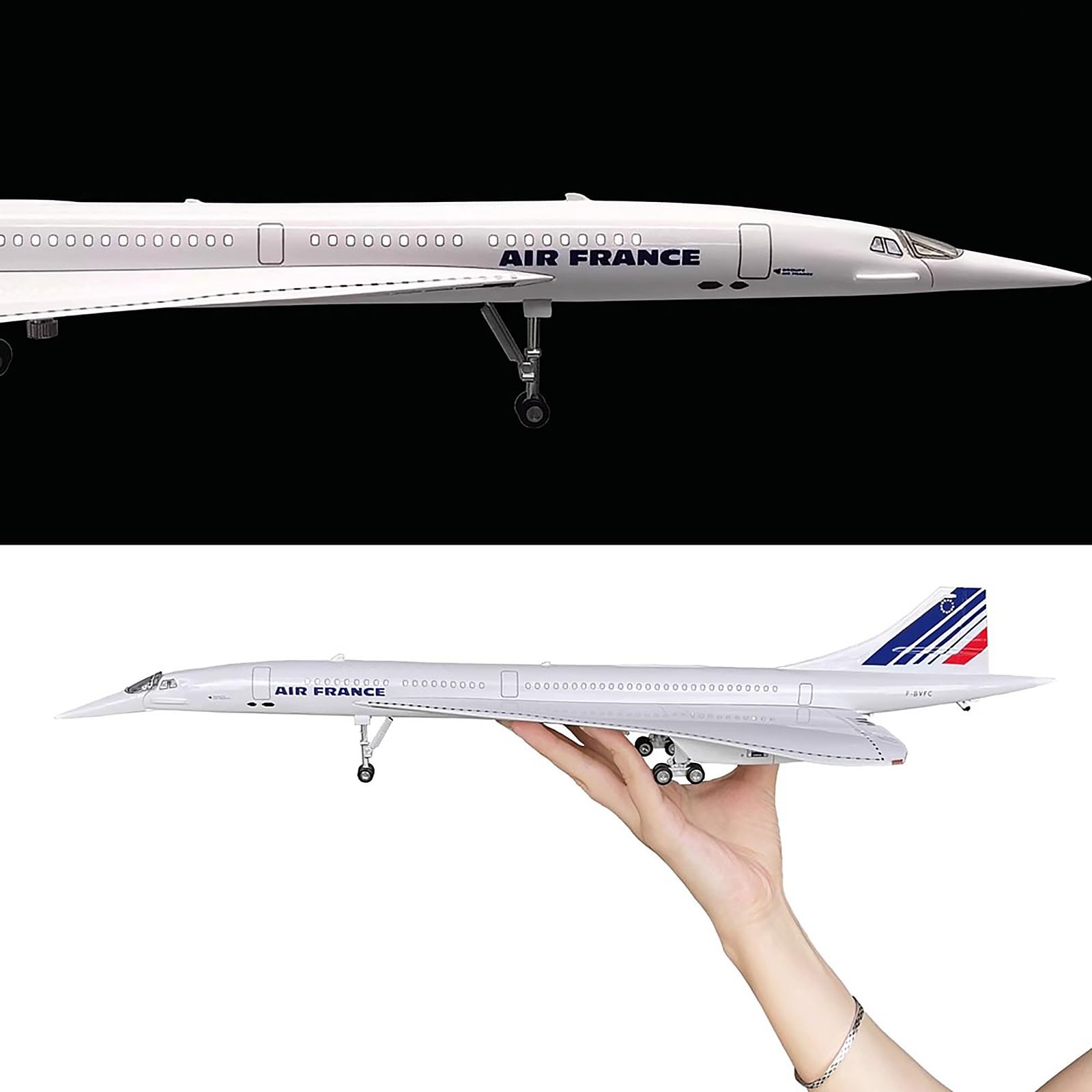 Amazon.co.jp: エールフランス製コンコルド模型飛行機 - 19.7インチ