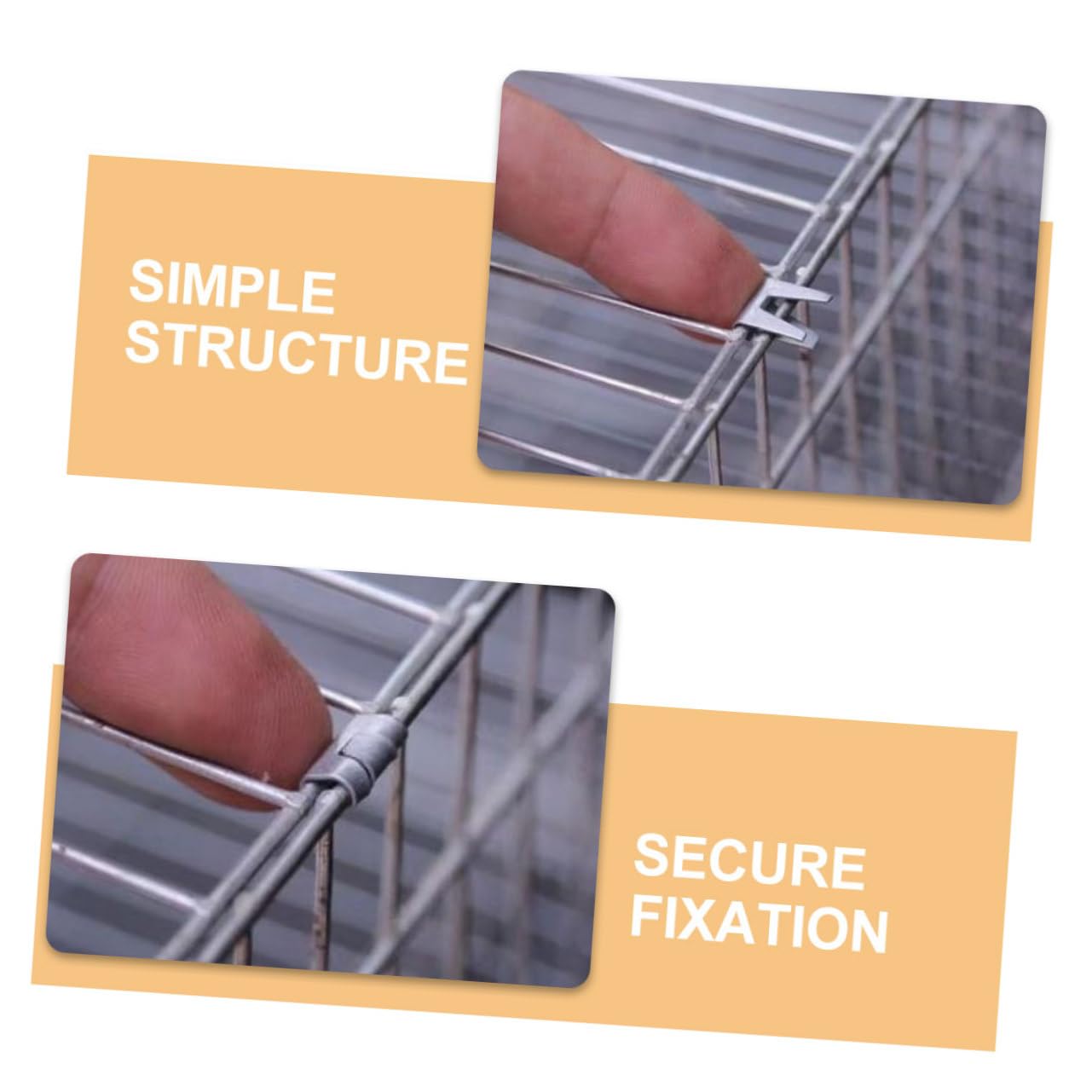 300 Stück Drahtkäfig-Clips - Stabile Klemmen Für Vogelkäfige, Hundekäfige Und Kleintiergehege