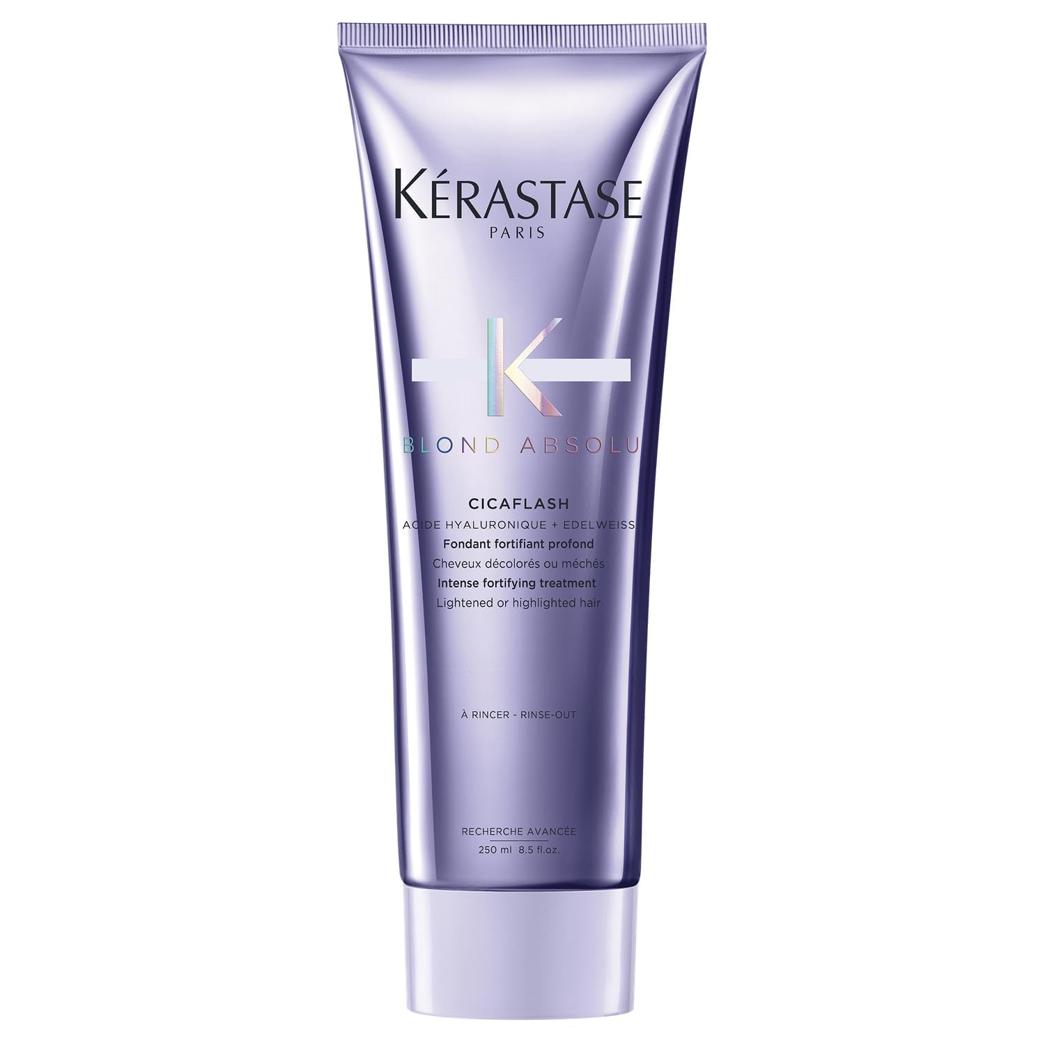 Kérastase Blond Absolu, Conditioner für trockenes und blondiertes oder gesträhntes Haar, Gegen Haarbruch und Spliss, Mit Hyaluronsäure, Cicaflash Conditioner, 250 ml