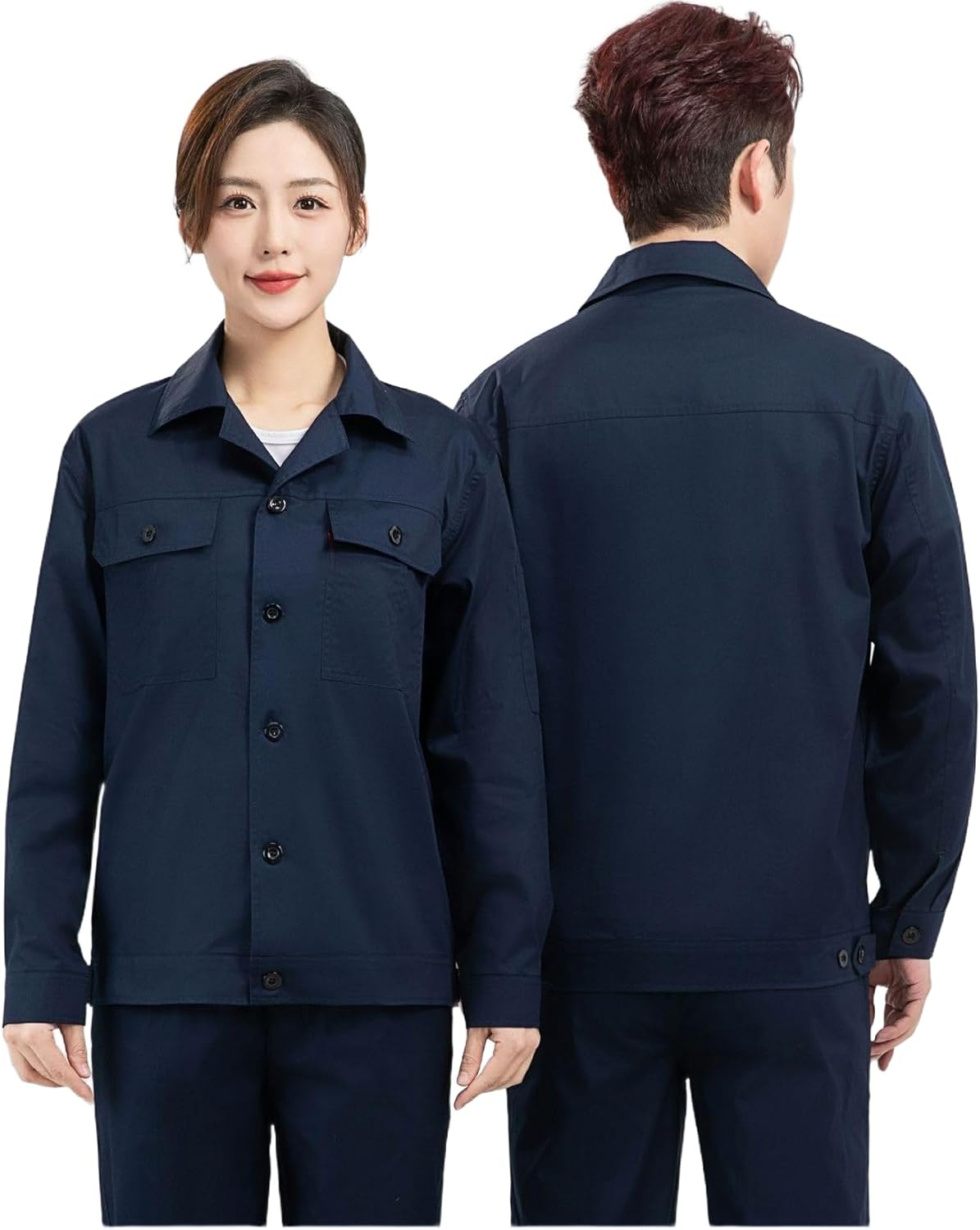 Men's Summer Long Sleeve Workwear Suit - Durable Construction Workshop Factory Uniform Set