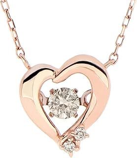 ダンシングストーンペンダント（ネックレス） 【relate】 10金ピンクゴールド ダイヤモンド 0.05ct ハート mtp-0007
