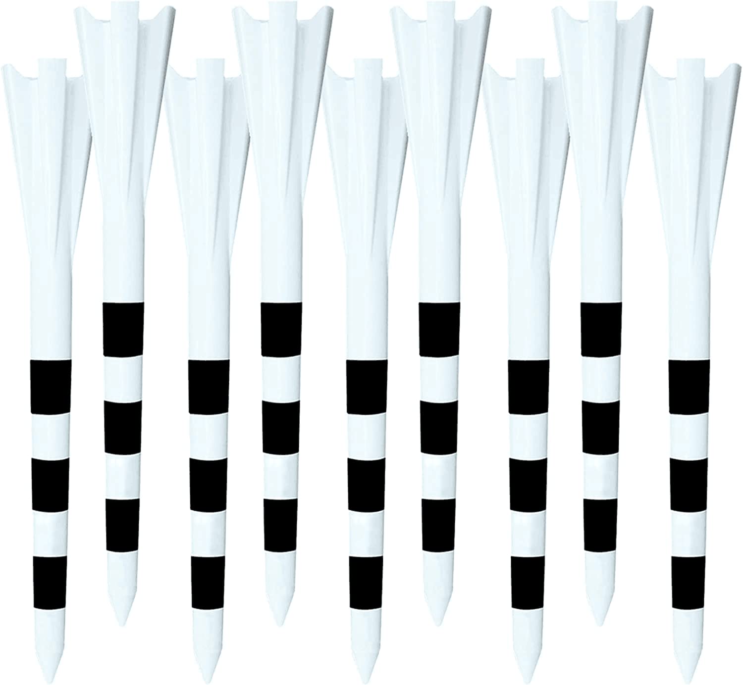 FINGER TEN Golf Tees Plastic Unbreakable Small 3 1/4 Inch 83mm 2 3/4 70mm With Five Claws Prong