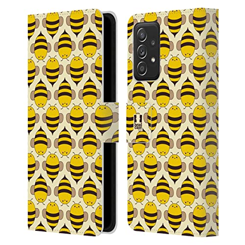 Étui Portefeuille Galaxy A52 en cuir premium Head Case Designs avec fentes de rangement