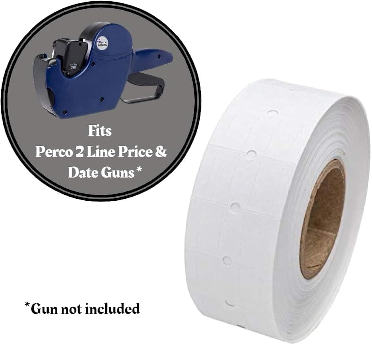 Blitz Two-line print White Pricing Labels Box of 36 Rolls (36,000 Labels 26x16 mm) for 2 Line Price Labeling and Date Machine (Italy Import)