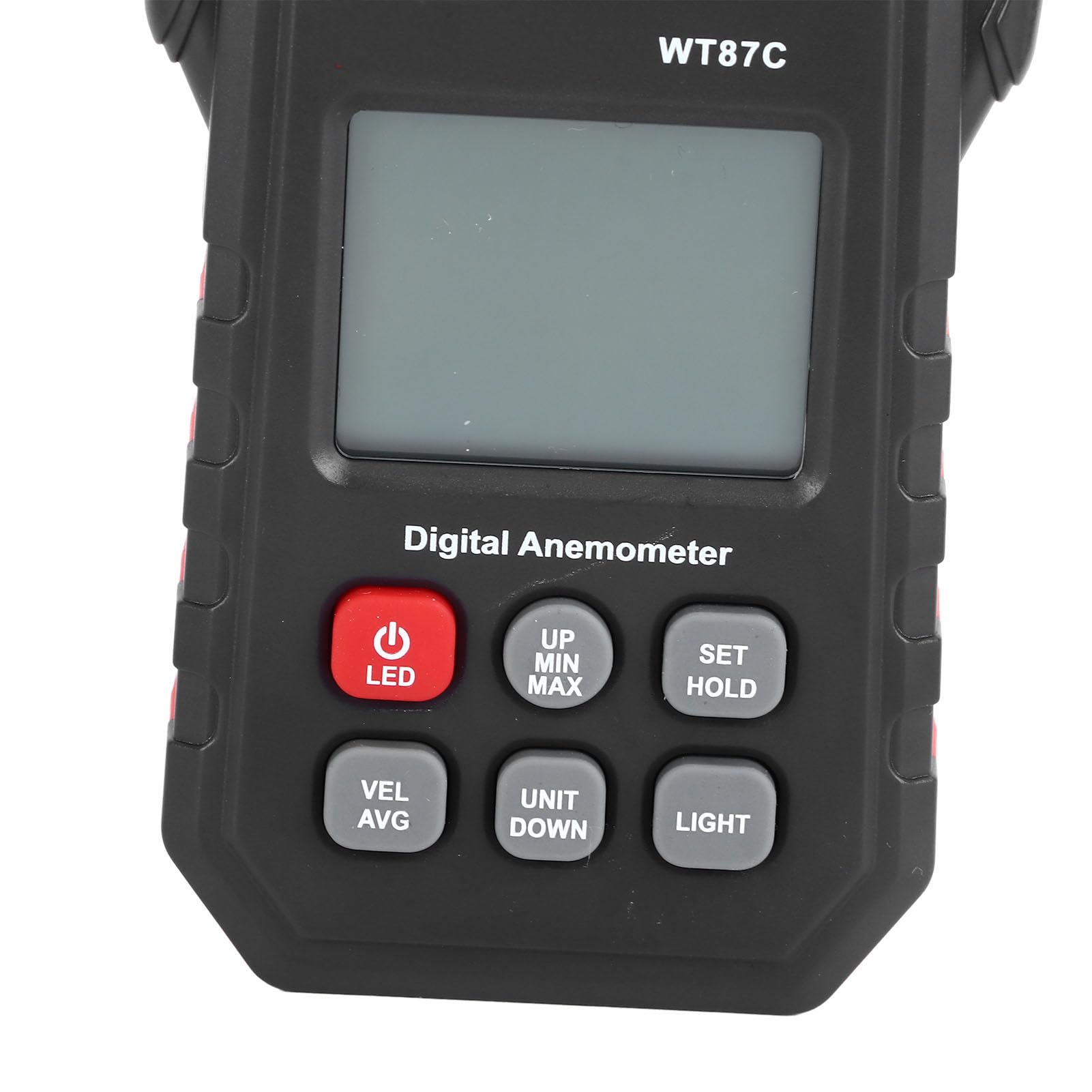Acouto Anemometro Digitale Display LCD Retroilluminato Massima Minima Velocità Media del e Temperatura Le Pale del Tester Rilevano in Modo Fluido Le Letture dell'albero Anemometro [Fornitura