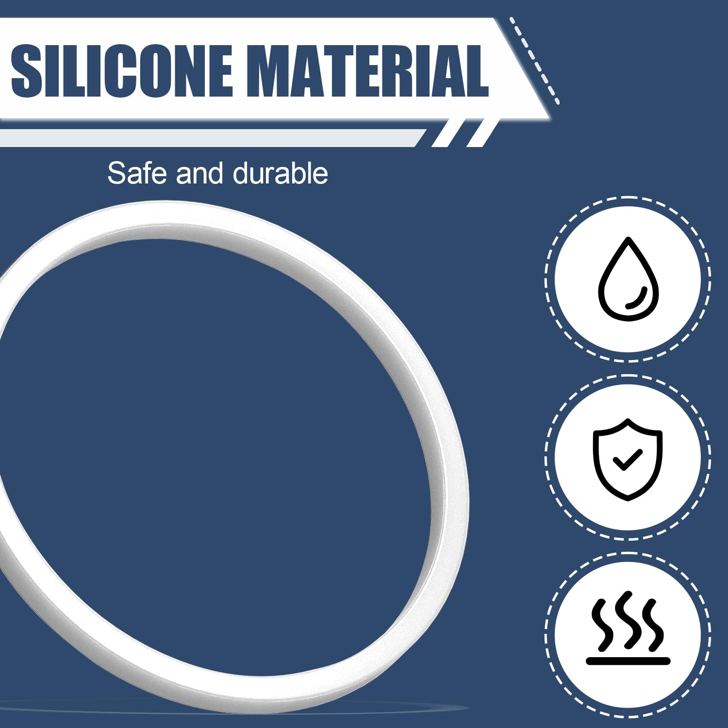 6 Pezzi Sostituzione Guarnizione in Silicone per Hydro Flask Bottiglie a Bocca Larga con Coperchio Ribaltabile, 5cm O-Ring di Ricambio per Hydro Flask 12/16/24/32/40 Once con Pinzette
