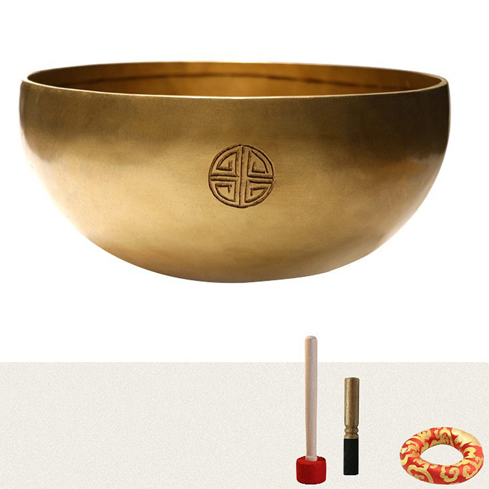 Zestaw Mis Dźwiękowych,nepalski Instrument Do Uzdrawiania Dźwiękiem Ze Znakiem Pełni Księżyca I Podkładką Ze Skóry I Młotkiem Do Ciała,ręcznie Robiony,do Leczenia Zaburzeń Stresowych,depresji