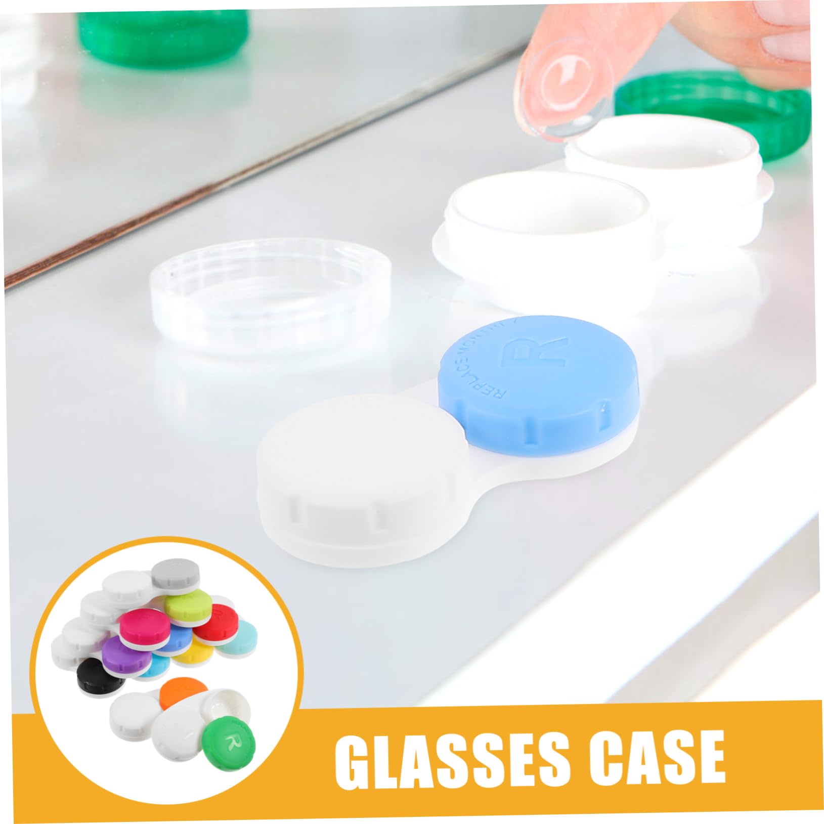 SHERCHPRY 5 Series Estuche para Lentes De Adorable Organizador De Lentes Caso De De Viaje Ojo Caso Claro Casos Organizador De Lentes De Contactos El Plastico 12 Piezas X 5