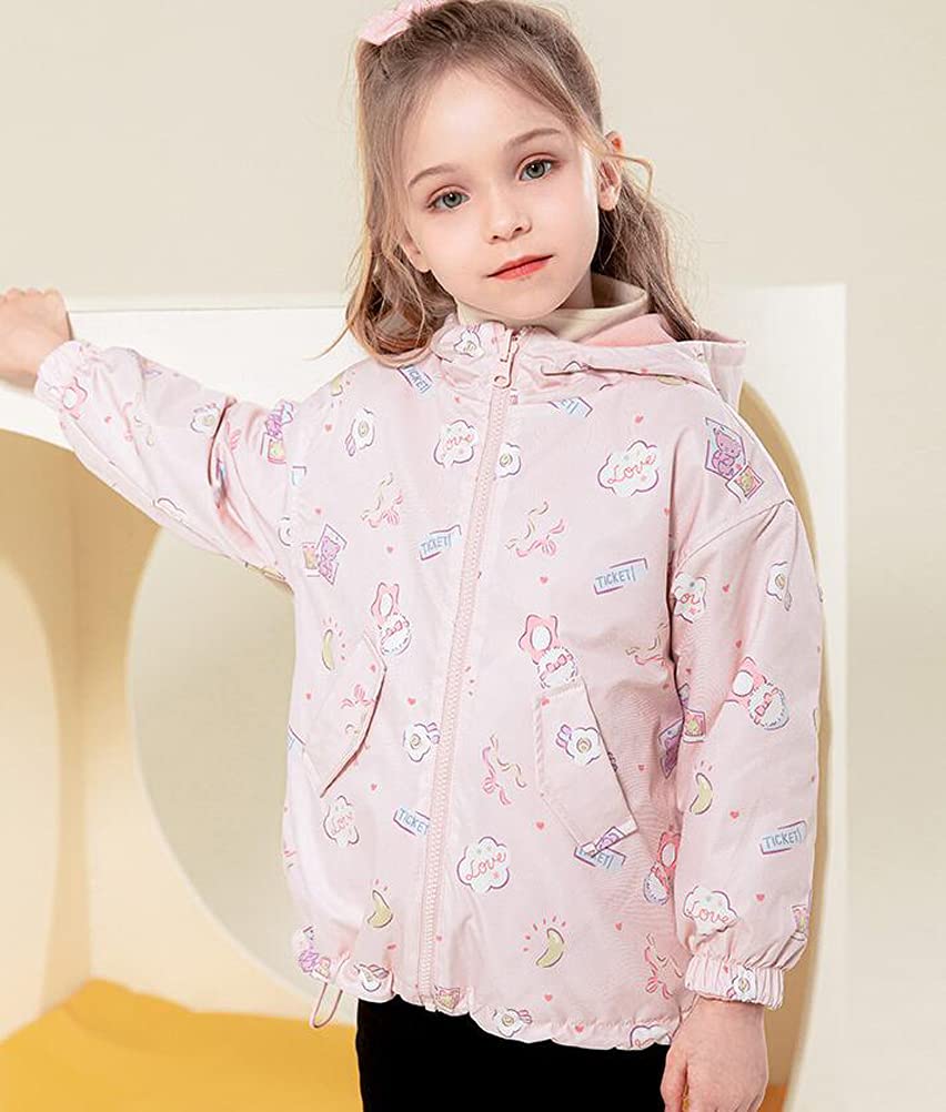 Cappotto da bambina, da indossare su entrambi i lati, per autunno, inverno e giacche calde in pile