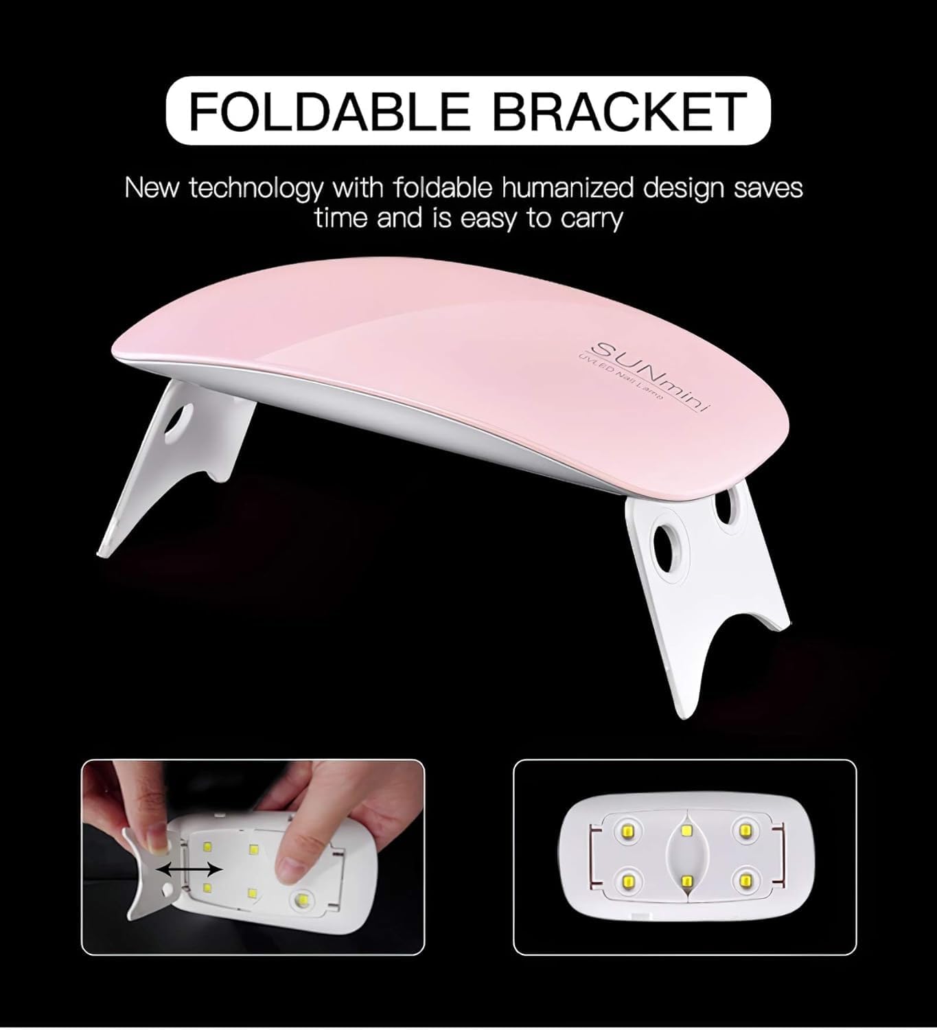 CAVERNSHOP UV Nail Lamp USB Nail Dryer Machine with Handy Mini Size Mouse Shape for All Gel Polish Shape for Gel Based Polishes Manicure, Pedicure 2 Timing Setting 6W LED 45s,60s 4