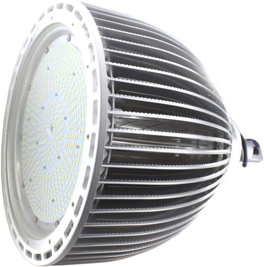 HB004 Duda LED High Bay Industrial Light 200 Watts, 19,000 Lumens, 120° Angle 100-240v AC/50/60 Hz, Hook & Wire Connection, 40,000+ Hours Anodized Aluminum Body