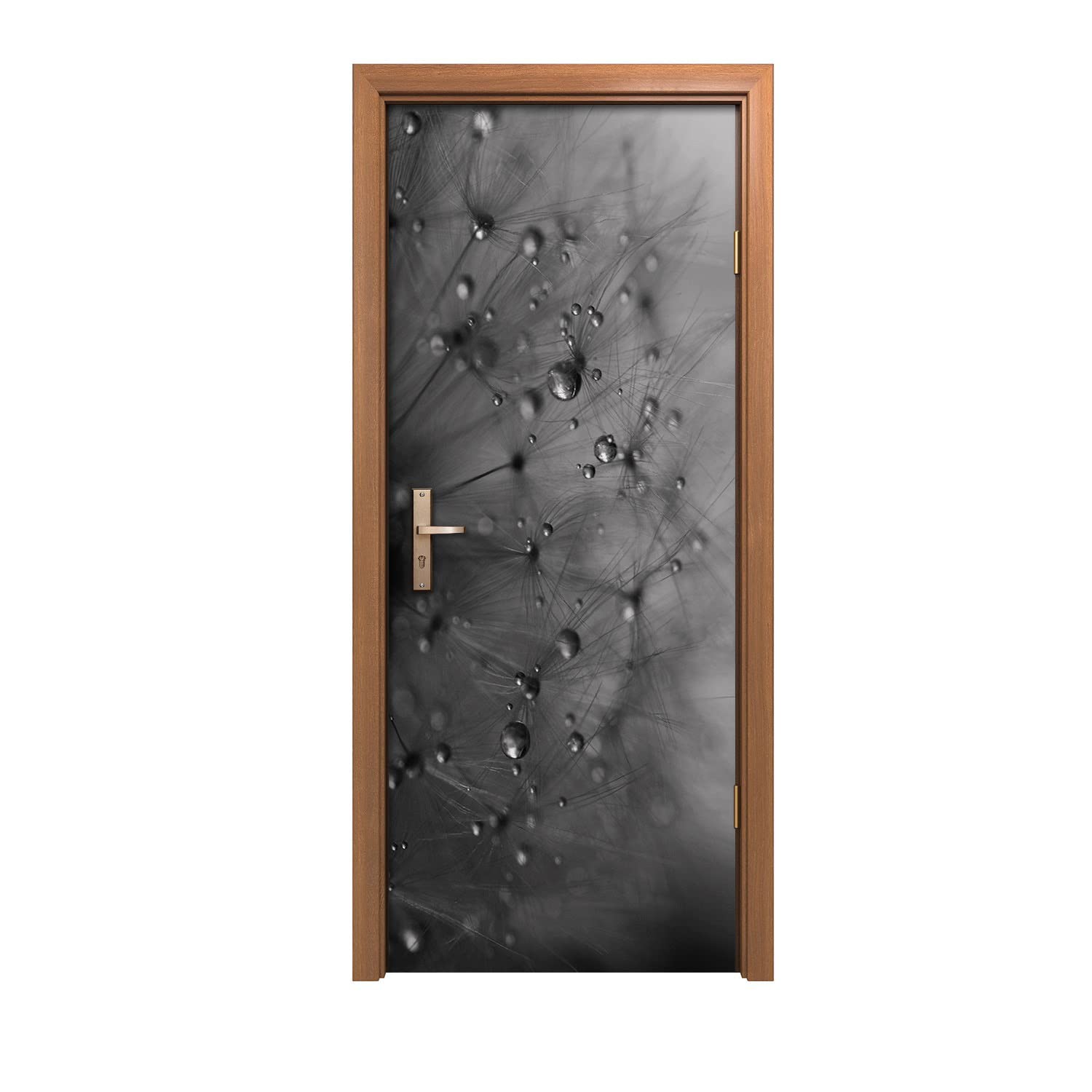 Autocollant de porte 90x200cm design de pissenlit réaliste