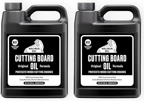WALRUS OIL - Cutting Board Oil and Wood Butcher Block Oil, Food-Safe, 32 oz Jug - 2 Pack