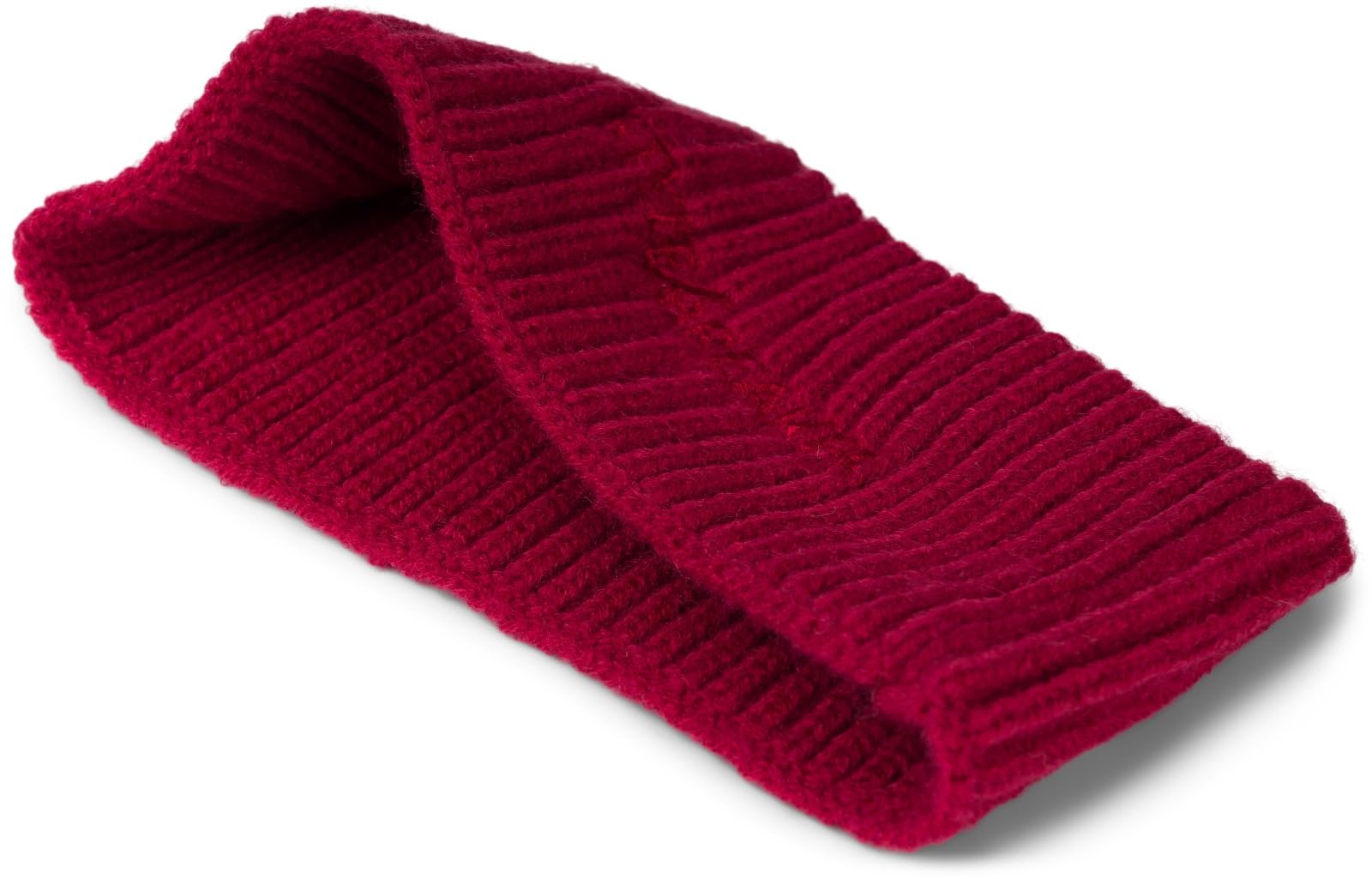 styleBREAKER Women's Knitted Headband with Ribbed Pattern, Logo Embroidery, Warm Winter Hairband, Headband 04026068, Colour:Claret-Red - Image 2