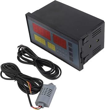 Digital Incubator Controller for XM-18 with Sensor Probe, Multifunctional Thermostat Hygrostat Control for Egg Turning and Ventilation Cycles220V
