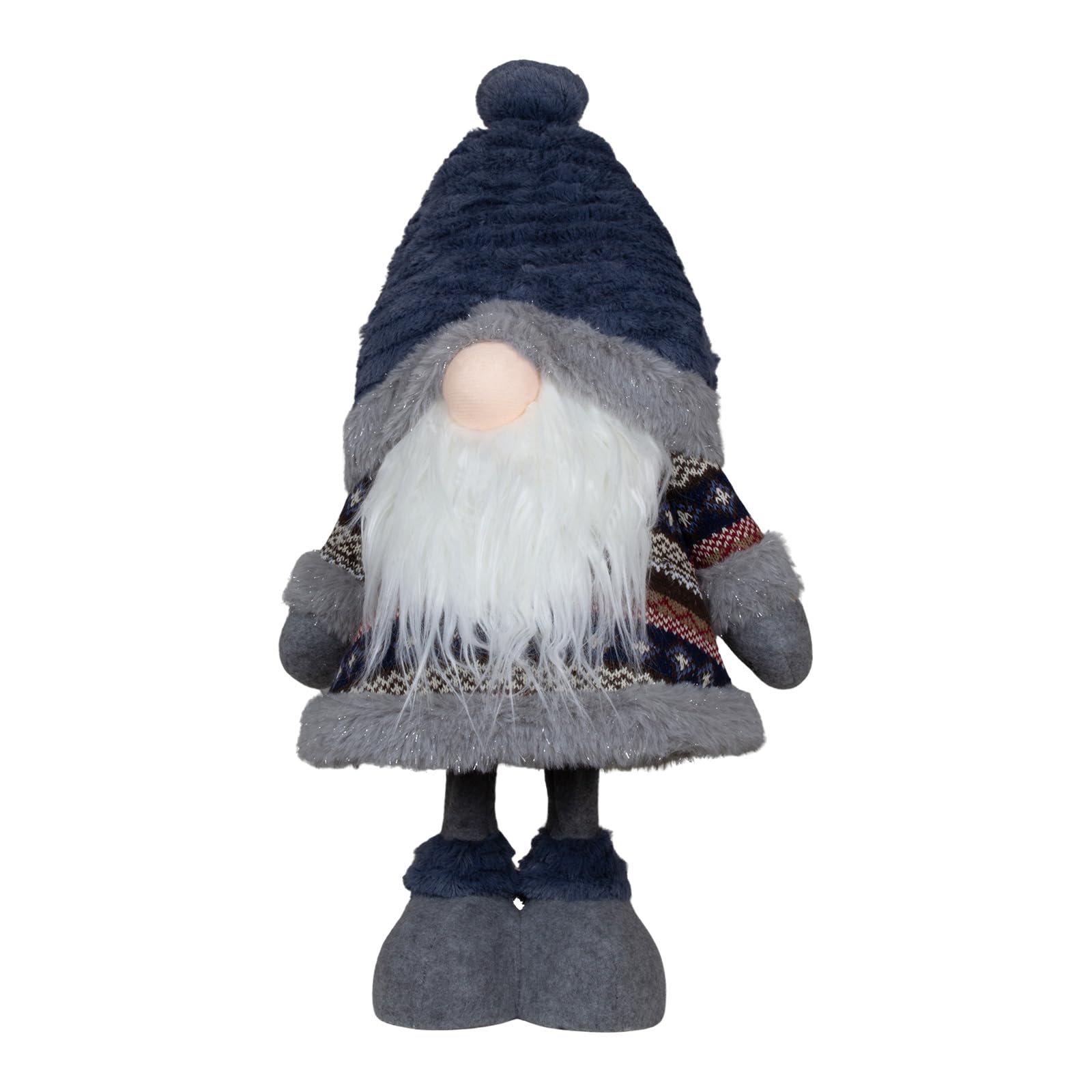 Monopol Christmas Paradise Wackelgnom Weihnachts-Wichtel 40cm (48cm) Deko Figur wackelt Blau
