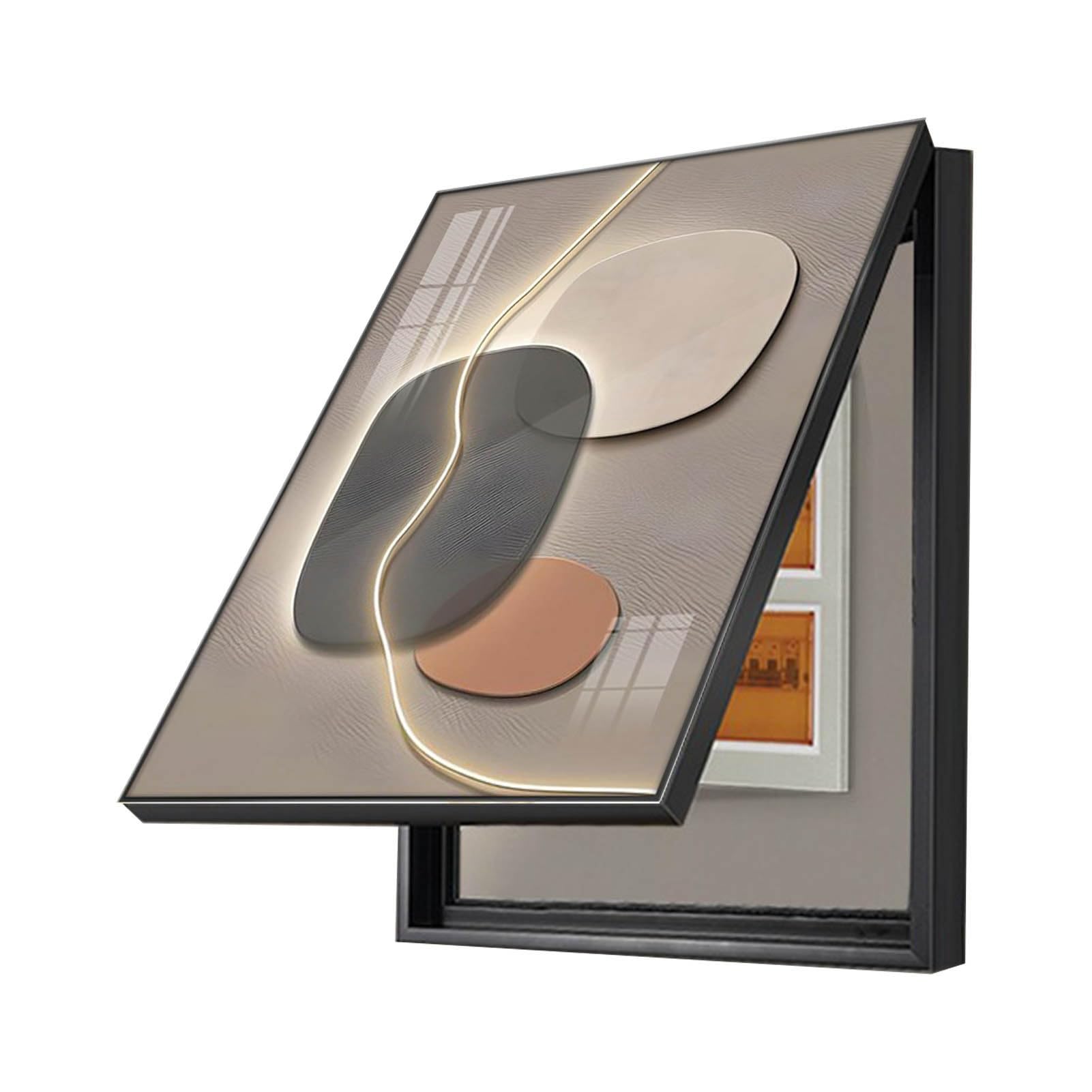 Flip Top Decorative Cover for Hidden Electricity Meter Box Wall Mounted Electrical Panel Cover Suitable for Living Rooms (D,55x45cm)