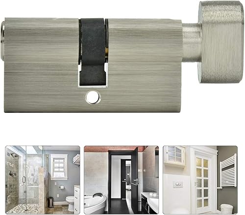 Miniatura 7 de Cerradura de puerta antirrobo Cilindro de cobre único cilindro abierto con llaves, fuerte resistencia y a prueba de óxido, adecuado para puertas de