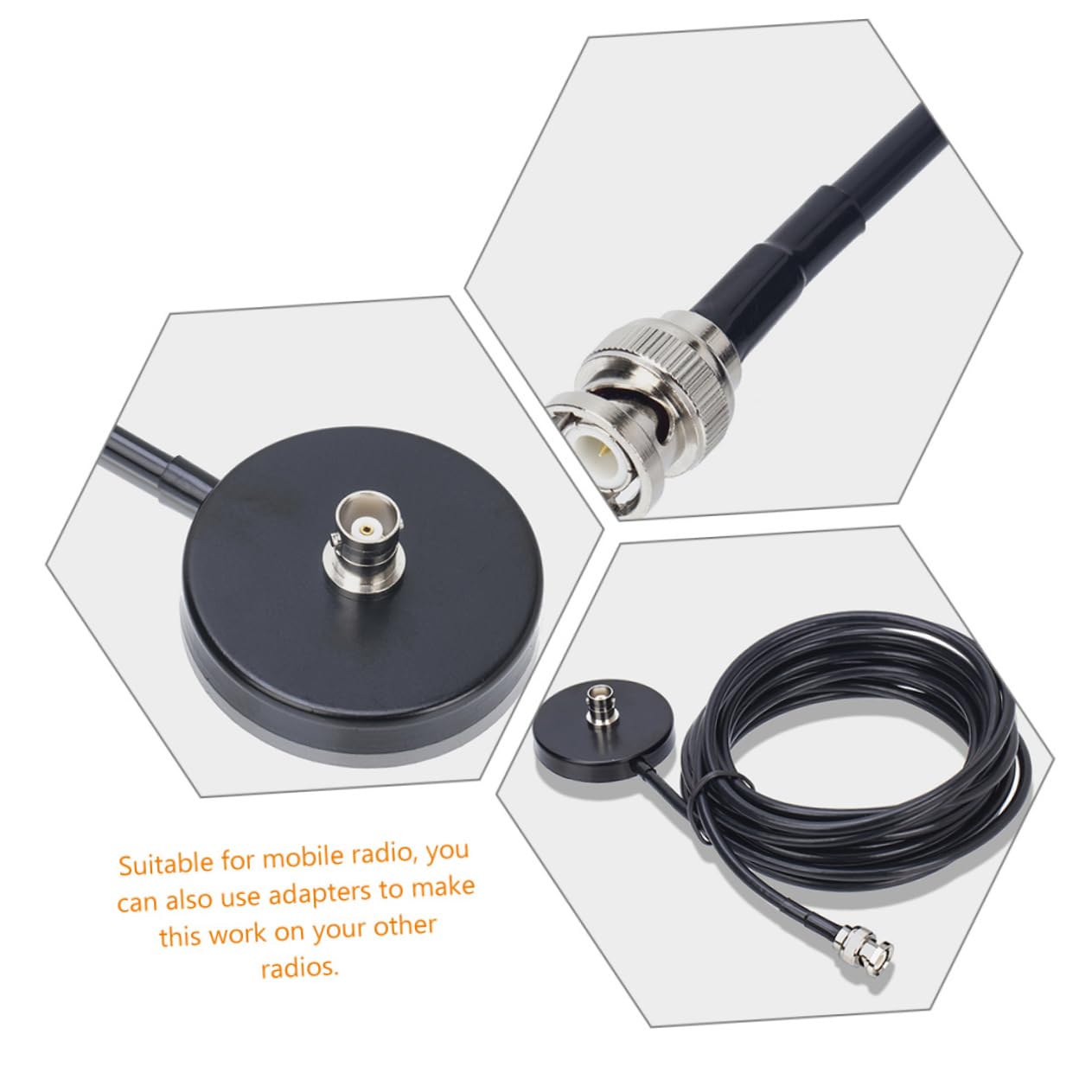 jojofuny Supporto Per Antenna Con Base Magnetica - Ricambio Per Auto Camion E Apparecchiature Radio Amatoriali