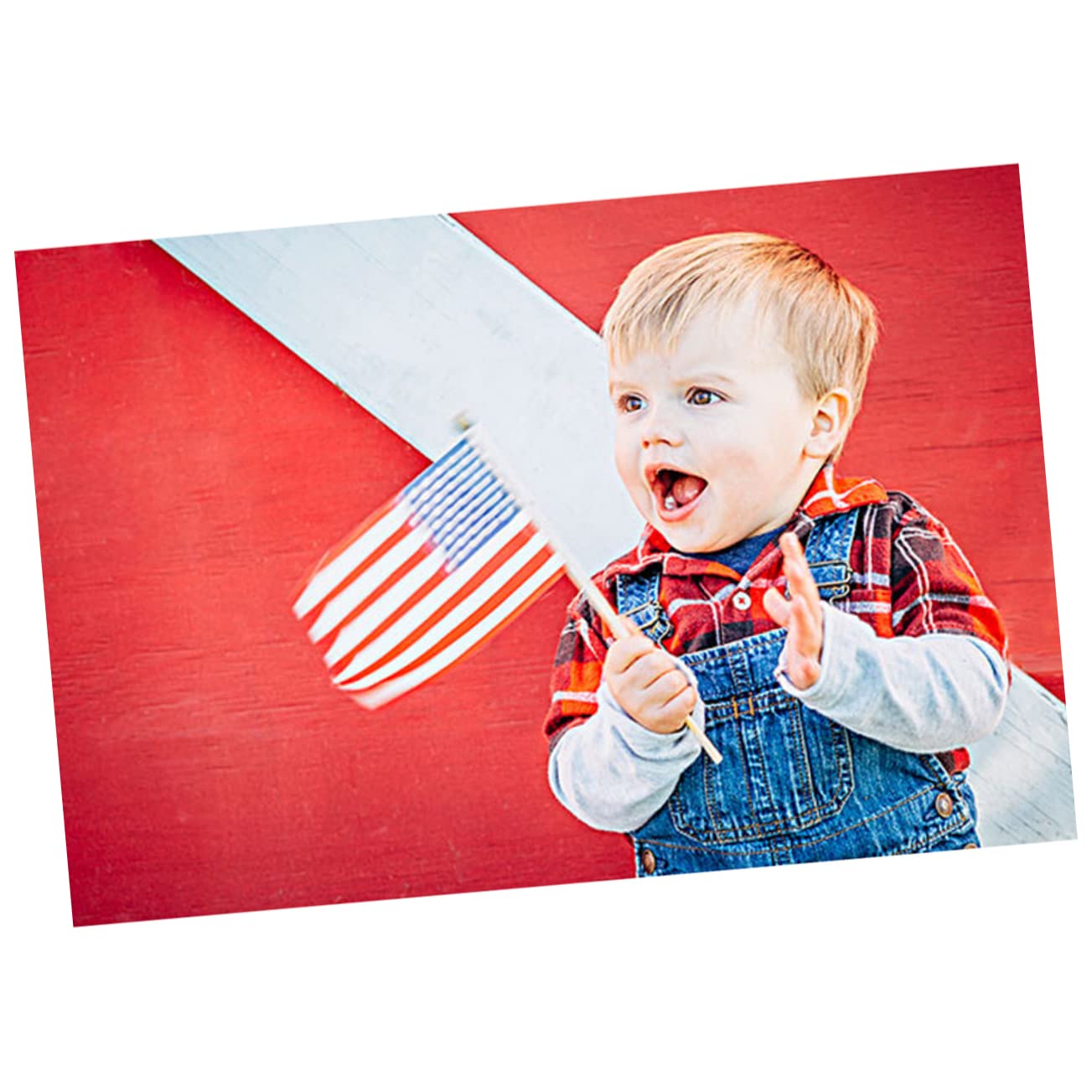 Yardwe 12pcs United States Flag Outdoor Flag Outdoor Decor Mini American Flags on Stick Hand Held Small Mini Flag Usa US Flag for Fourth of July Decorations Usa Flag Hand Waving Flag - Image 3