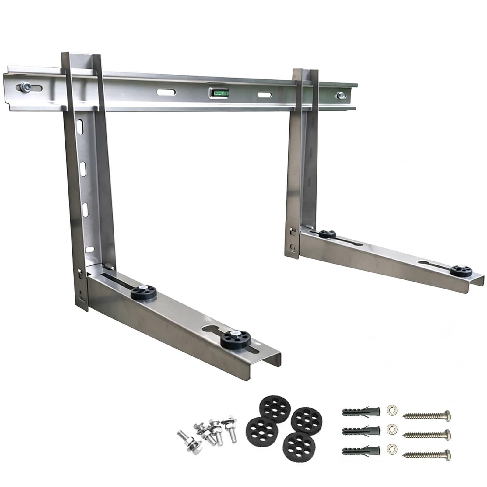 Soporte Aire Acondicionado Exterior de Pared para Mini Split de 9000-27000 BTU, Acero Inoxidable 304, Carga Máxima 120 Kg, Soporte Universal de Pared para Unidad Exterior