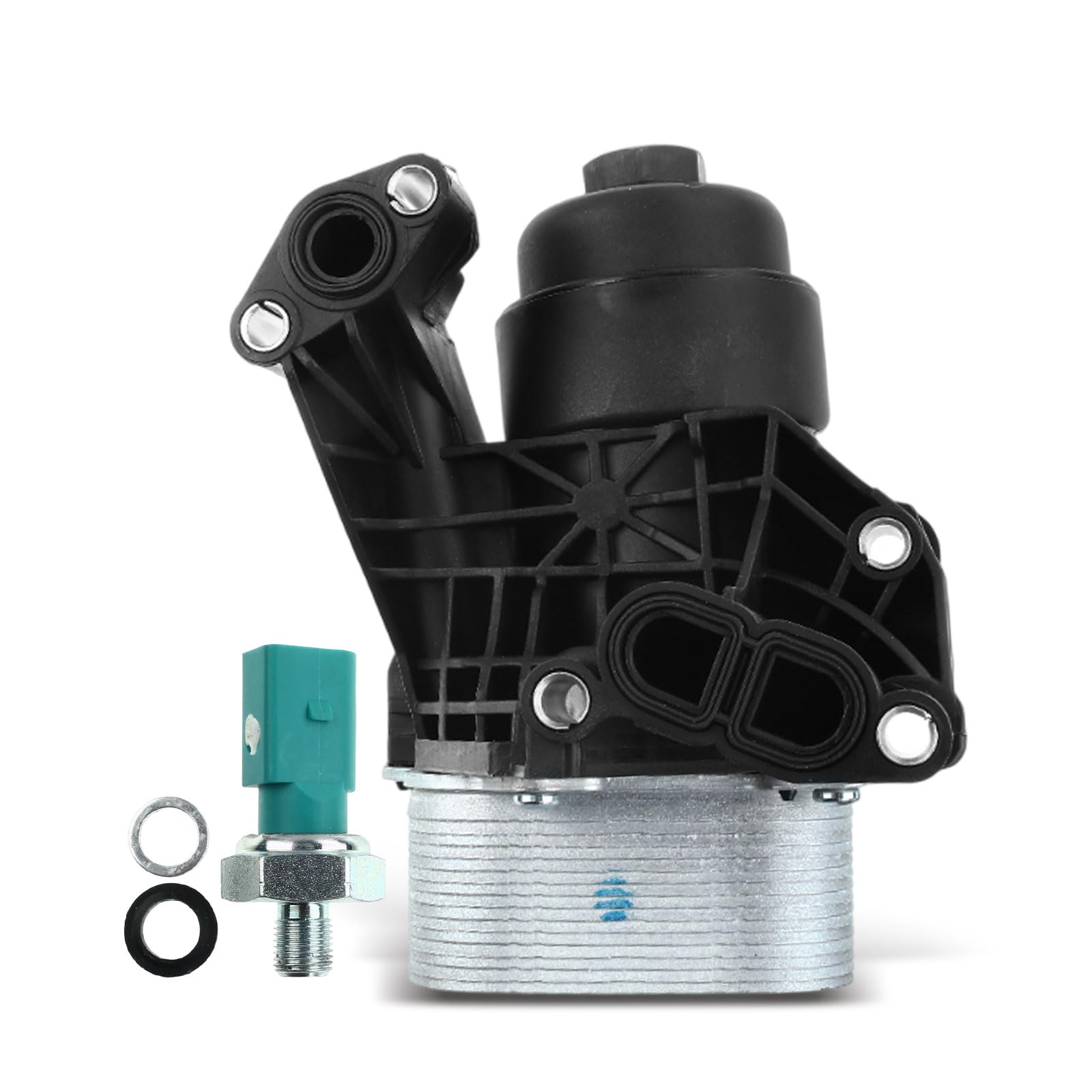Frankberg Filtro de aceite del enfriador de aceite 55220875 | Compatible con: T.o.u.r.a.n 5T1, A1 Sportback 8XA 8XF, Limusina A3 8VM 8VS, A3 8V1 8VK, O.c.t.a.v.i.a III 5E3 NL3 NR3